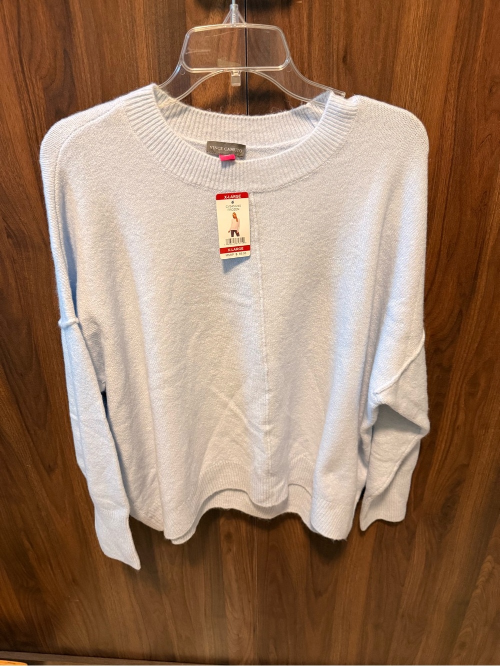 NWT Vince Camuto Light Blue Crewneck Sweater, Size XL